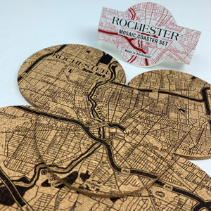 Rochester Mosaic Map Coaster Set